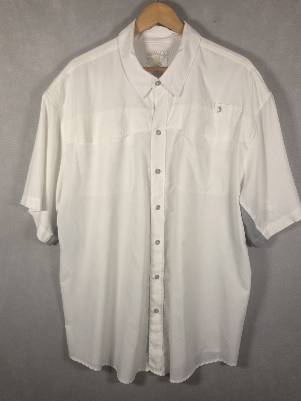 Reel Legends white fishing shirt (T625)